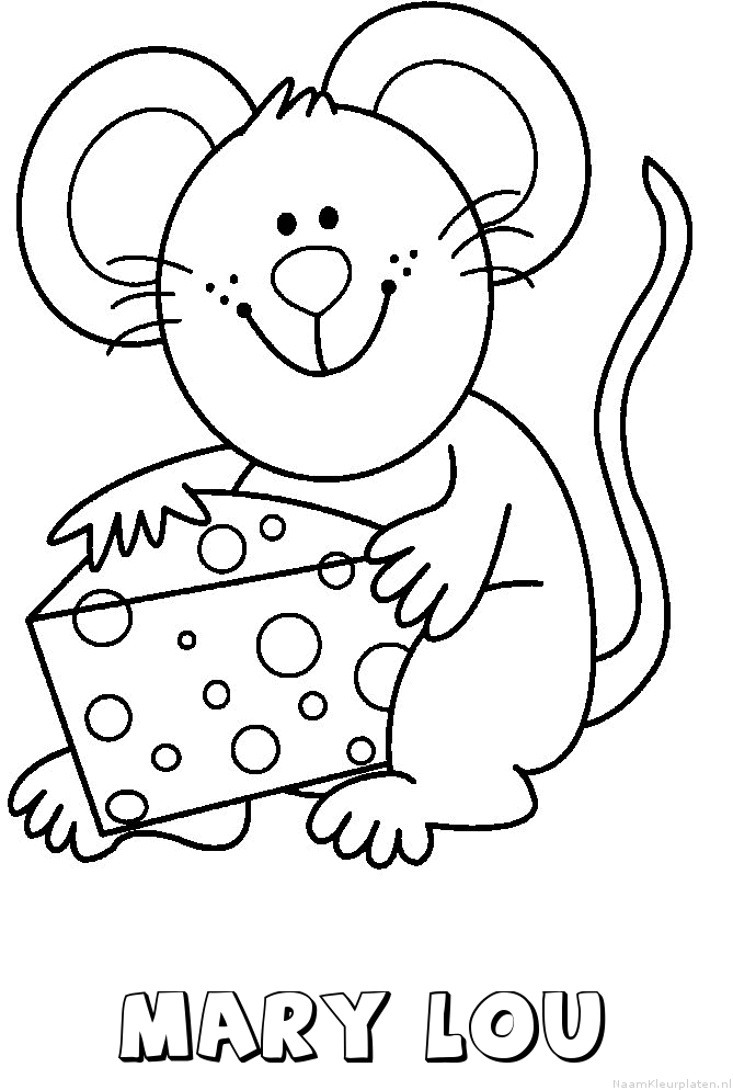 Mary lou muis kaas kleurplaat